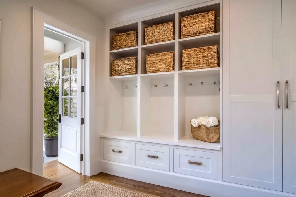 Custom storage built‑ins and mudroom organization